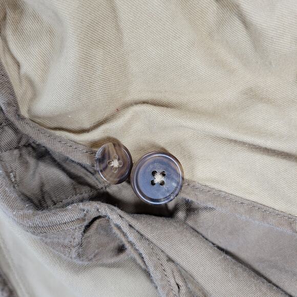 Vintage Polo Ralph Lauren 3 Button Blazer Jacket Mens 42R Khaki Tan Cotton Twill - Picture 6 of 16